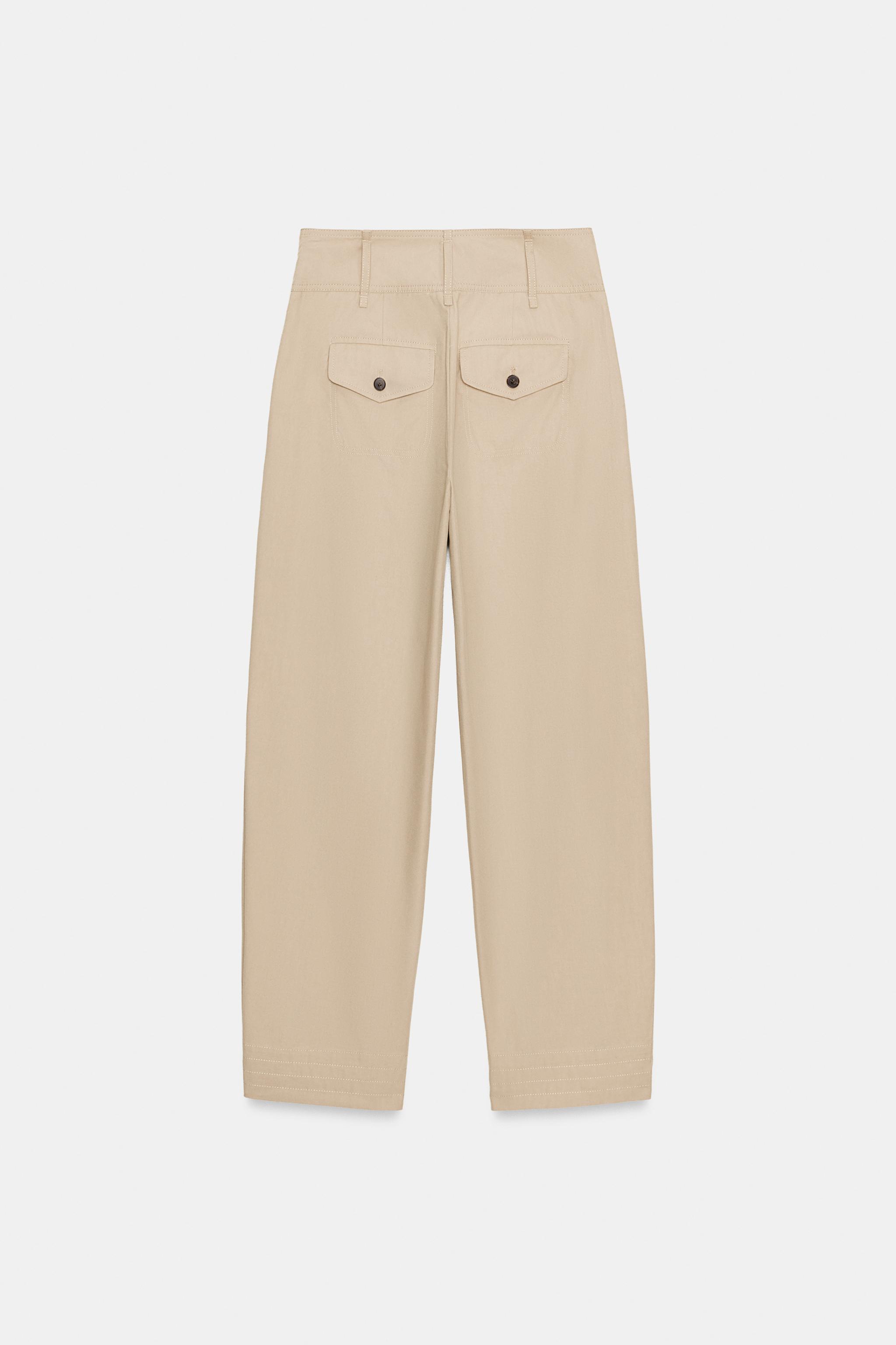 ADJUSTABLE HEM WIDE LEG PANTS